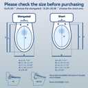 Electric Heated Bidet Toilet Seat with Touch Panel, Warm Water Wash, Self-Cleaning Nozzle, Warm Air Dryer, Deodorizer, Soft-Close Lid, LED Display & Night Light, Easy Install, Elongated