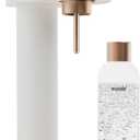 Mysoda Ruby 2 Sparkling Water Maker - Silent Carbonated Water Machine Made of Robust Long-Lasting Aluminium & 1L Water Bottle - Without CO2 Cylinder - White Copper