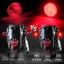 NTHREEAUTO 1156 Rear LED Turn Signals, 2 Inch Bullet Motorcycle Tail Lights Panel Compatible with Harley Sportster, Dyna, Street Glide, Road King, Softail