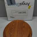 Round Toilet Seat Molded Wood Toilet Seat with Zinc Alloy Hinges, Easy to Install also Easy to Clean, Anti-pinch Wooden Toilet Seat by Angol Shiold (Round, Brownish Yellow)