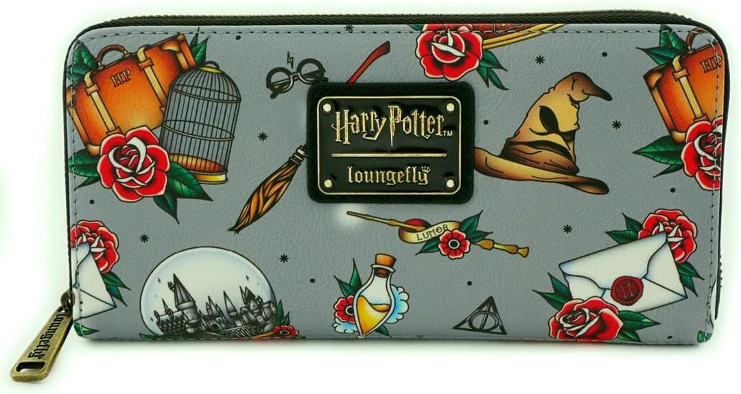 Loungefly Harry Potter Relics All Over Tattoo Print Wallet