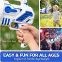 Bubble Gun for Kids, 69-Hole Bubble Machine with LED Lights, 69 Hole Bubble Blaster Blower, for Ages 3+, Summer, Birthday, Party Wedding Outdoor (Blue)