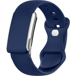 Sport Band Compatible with Whoop 5.0 Bands Strap for Men Women, Soft Silicone Adjustable Waterproof Replacement Wristbands for Whoop 5.0 One, Peak and Life [Not for Gen 4] Navy Blue