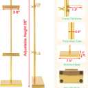 Adjustable Tabletop Easel Stand, Picture Easels for Display Up to 28" H, Metal Picture Frame Holder Stand for Art Photo, Tabletop Art Easel Stand, Gold