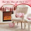 Yerliker Valentine's Day Pink Heart Pillow with Bow Cute Throw Pillow Corduroy Coral Fleece Cushion Covers for Couch Sofa Bedroom Wedding Anniversary Housewarming Gift Decor(1,11 x 10 Inch)