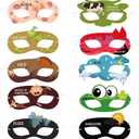 Chuangdi 30 Pieces Passover Plague Mask Felt Pesach Face Masks Animal Pesach Decorations for Adults Passover Seder Party Crafts Gifts Costume Accessories, 10 Styles