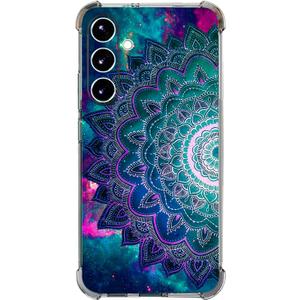 Case for Samsung Galaxy S25 Plus,Mandala Flower Space Drop Protection Shockproof Case TPU Full Body Protective Scratch-Resistant Cover for Samsung Galaxy S25+