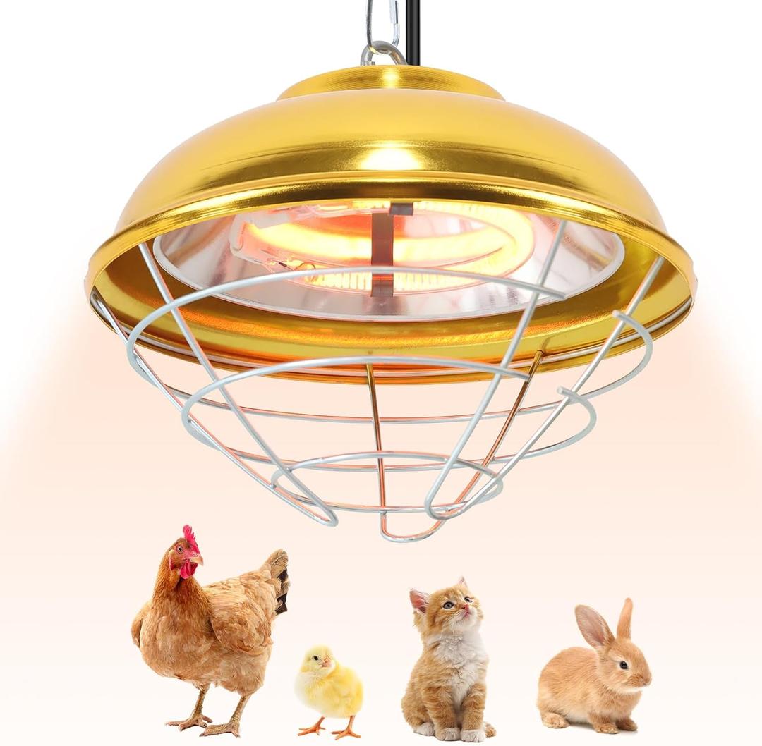 Hanging Chicken Coop Heater, 300W 2 Heating Levels Premium Waterproof Heaters for Chicks Brooder Pen, Duck, Pet House, Poultry, Greenhouse Plant