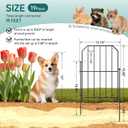 Goovilla Garden Fence, Total 19ft(L) x 24in(H) Garden Fencing Animal Barrier, 19 Pcs Rustproof Metal Wire No Dig Fence Panels, Black Decorative Garden Fences and Borders for Dogs, Flower Bed, Patio