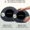 MEOWFIA Cat Cave Premium Felt Cat Bed for Indoor Cats, Handmade Merino Wool (Slate Grey, Large)