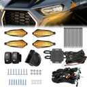 UTV Turn Signal Kit with Plug-and-Play Pre-Wired Harness, 110dB Horn, Rocker Switch, Rhombus Universal Street Legal UTV Turn Signal Kits, Compatible with Polaris Can-Am CFMOTO
