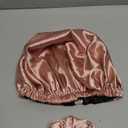 YANIBEST Adjustable Satin Bonnet Double Layer Hair Bonnet for Sleeping Bonnets for Women Hats Curly Natural Hair, Blush Pink (One Size)