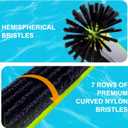 Sepetrel Pool Brush Head for Cleaning Walls,Heavy Duty Inground/Above Ground Swimming Pool Round Scrub Brushes with Premium Strong Bristle & Reinforced Aluminium Back (HEMISPHERICAL)