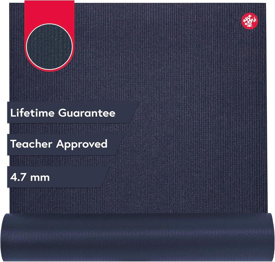 Manduka PROlite Yoga Mat - 4.7mm | Lifetime Durability | Hygienic Construction | Teacher Approved (71" x 24", Midnight Blue)