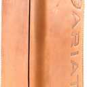 ARIAT Men's Rodeo Style Wallet, Genuine Leather with Debossed Logo, Multiple Card Slots, ID Window, Medium Brown