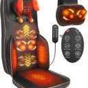 MAIBOLE Shiatsu Neck and Back Massager with Heat, Back Massager for Chair with 2 Detachable Interchangeable Massage Heads, Traveling Full Back Massage, Heated Vibration Seat, Gifts for Mom Dad