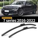 Front Windshield Wiper Blades for BMW 7 Series 740i 740Li 750i 750Li 2016-2022, Quiet and Streak-Free Wipers Assembly All-Season OEM Auto Replacement (2 Pack)