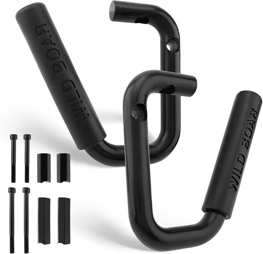 Pack of 2 Front Grab Handles, Front Grab Bars, Front Grab Handle Kit for Jeep Wrangler JK JKU 2007-2018 Black Grab Bar