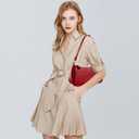 Small Shoulder Bag for women Clutch Purse Handbag with 2 Removable Straps and Zipper Closure Crossbody Bags