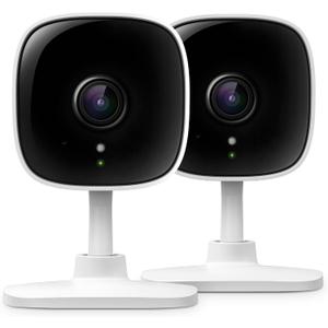 Tapo 2K Indoor Wired Security Camera - Works as a Baby Monitor & Pet Camera, Person/Motion/Baby Cry Detection, 2-Way Audio, Siren, Subscription-Free Local Storage or Optional Cloud, C110P2 (2-Pack)