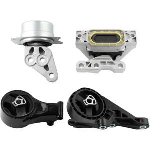 Engine Motor Mount and Transmission Mount Set of 4 Fit for Cadillac SRX 2010-2011 V6 3.0L SRX 2012-2016 V6 3.6L Engine Motor Trans Mount Set Replace#A5714, A5530, A5608, A5502, 20847582