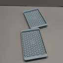 WIBIMEN Mini Ice Cube Trays, 0.55 Tiny Pebble Ice for Iced Coffee & Cocktails, Fast Chill, Easy Twist Release, Stackable with Lid & Storage Bin (2 Pack, Blue)