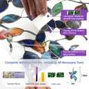 Window Privacy Film Stained Glass Window Film Frosted Window Film Window clings Non-Adhesive Reusable Decorative for Home Removable (Purple Frosted,17.5 X 157.4 in