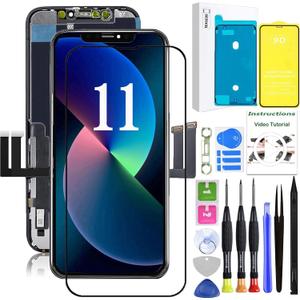 LEAFE for iPhone 11 Screen Replacement,LCD Display 3D Touch Digitizer Assembly,Compatible with iPhone 11 Screen Replacement 6.1 inch (Model A2111, A2223, A2221) with Repair Tools and Screen Protector
