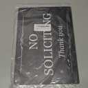 A4 Sign: NO SOLICITING Thank You  3mm Aluminium Composite, UV Printed, Outdoor Use, Easy Mounting with Four Screw Holes