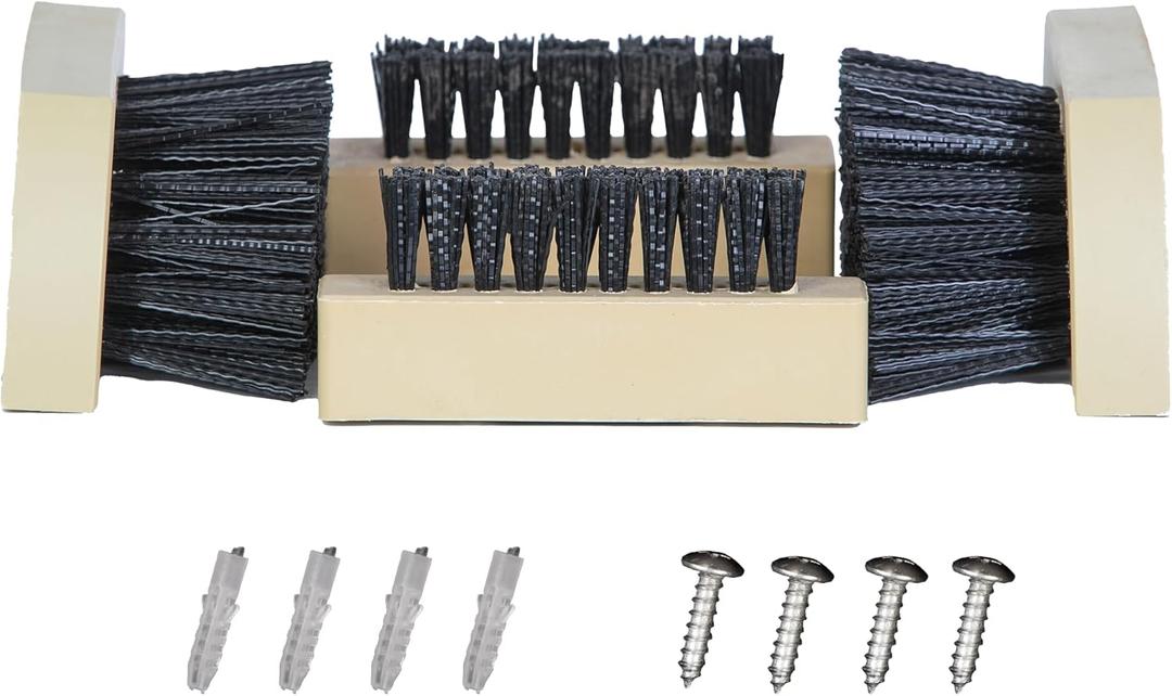 JobSite Replacement Brushes - 2 Side & 2 Bottom Boot Scraper Brushes - Compatible Original & Extra Wide Boot Scrubbers