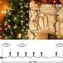 Hopolon 2 Pack 13ft 50 Clear Mini Christmas String Lights on Green Wire Cord for Indoor Outdoor Use, Connectable 120V Clear Tree Lights for Wedding, Bedroom, Porch Decor(Warm White)