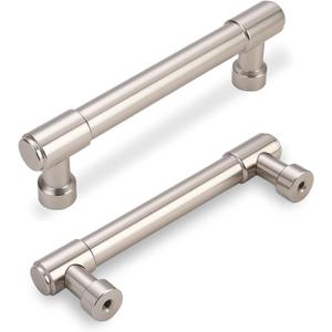 10 Pack 3-3/4 Inch(96mm) Kitchen Cabinet Handles Brushed Satin Nickel Cabinet Pulls Drawer Pulls Solid Cabinet Hardware