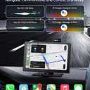 IK9 9" Wireless CarPlay & Android Auto Screen, Portable Car Stereo with 4K Dash Cam & 1080p Rear Camera, CarPlay with Backup Camera, Touch Screen GPS Display, Mirror Link, Apple Car Play Screen