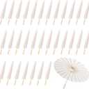 MBJZSL 30 Pack White Paper Umbrellas, 23.6 Inch Paper Parasol Umbrella Chinese Japanese Style DIY Umbrellas Decorative Vintage Decor for Wedding Props