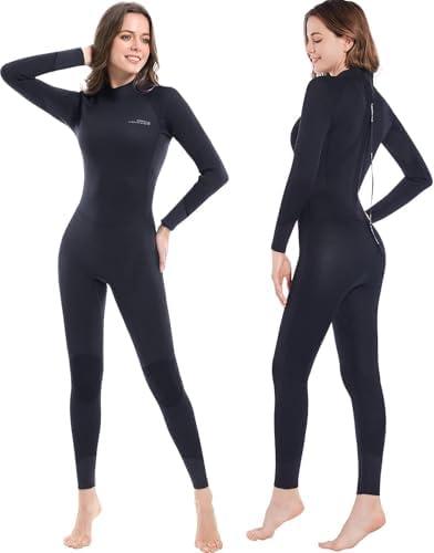 Dark Lightning Wetsuits for Men and Women, Mens/Womens Wet Suit for Cold Water, 3/2mm Wetsuit for Diving Surfing Snorkeling Kayaking Water Sports, Size: S
