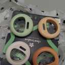 Tommee Tippee Breast-Like Pacifier, 0-6 Months, Symmetrical Design, Natural Breast-Like Baglet, BPA-Free Binkies, Rose/Green/Cream, Pack of 4