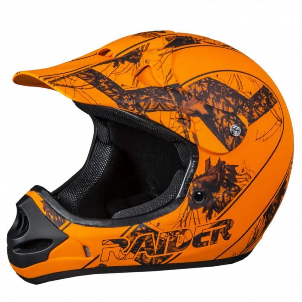 MX Medium Mossy Oak/Blaze Orange Camo Off-Road Helmet Medium Size