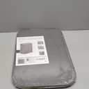 LONBET Laundry Basket with Lid, Made from Breathable Fabric | Aesthetic Clothes Hampers for Laundry with Side Handles & Sturdy Bamboo Frame (40 Gallons - Double, Gray)