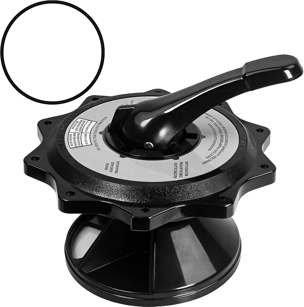Zhenx SPX0715BA3 Key Cover and Handle Assembly with O-Ring Compatible with Hayward Vari-flo 2-inch Multiport Valves, Replace SP0715 SP0716 S220T2 S270T, Not Included Gasket