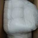 Wicker Chair Cushions of 5 Pieces, Waterproof Outdoor Loveseat Cushion for Wicker Furniture, 1 Love Seat Cushion, 2 U-Shape and 2 Lumbar Pillows for Patio Furniture (Cream)