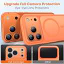 TAURI for iPhone 17 Pro Max Case, Compatible with MagSafe, (Full Camera Protection) Camera Control Cover Solid-Color Matte Magnetic 17 Pro Max Phone Case, Orange