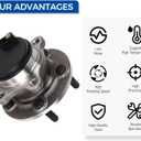 PAROD 512497 Rear Wheel Bearing Hub Assembly Fit for 2014-2020 Ford Fusion, 2019-2020 Ford Police Responder Hybrid, SSV Plug-In Hybrid, 2014-2016 Lincoln MKZ FWD