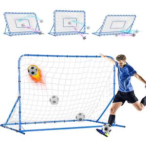 Soccer Rebounder Net, Quick-Switch Angle Soccer Training for Control, Passing Practice, Easy Setup Soccer Goal Rebounder Gifts Aids & Equipment for Kids,Teens & Adults (6FTx4FT)