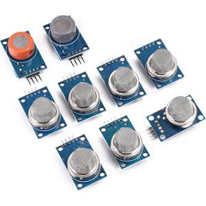 MQ-2 MQ-3 MQ-4 MQ-5 MQ-6 MQ-7 MQ-8 MQ-9 MQ-135 Smoke Detection liquefied Methane Gas Sensor Module for Arduino (9pcs)