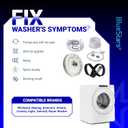 [2026 upgraded] BlueStars W10721967 Washer Pulley Clutch Kit & W10006384 Drive Belt For Whirlpool Kenmore Maytag - Replaces W10006356 W10006354 PS10057144 W10326374 AP6014712 WTW5000DW1 MVWX655DW1