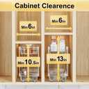 2 Packs Pull Out Spice Rack Organizer for Cabinet, 2 Tier Vertical Spice Organization, 5.47" Wx11.14 Dx9.76 H, Cabinet Size Need:13'' High x 12'' Deep x 6'' Wide(Not for Cabinet with Lip)