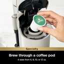 Ninja Pod & Grounds Specialty Single-Serve Coffee Maker, K-Cup Pod Compatible, Brews Grounds, Compact Design, Built-In Milk Frother, 56-oz. Reservoir, 6-oz. Cup to 24-oz. Mug Sizes, Stone, PB051ST (Stone)
