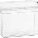 Superio Clear Storage Box with Lid, 2.5 Quart Plastic Container Bins for Organizing, Stackable Crates, BPA Free, Non Toxic, Odor Free, Organizers
