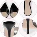 WYUETRA Women's Clear Pointed Toe Slingback Stilettos Heel Sandals Fashion Sexy Comfortable Summer Open Toe Backless Slip On Dress Slides Sandals for Casual Outdoor Party Work Wedding (Silver,9)