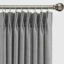 2 Panels Set Extra Long 140 Inch Curtains - Pinch Pleated with hooks Textured Linen Blend Semi Sheer Light Filtering Drapes for Large Windows Living Room Dining Office, Grey, 42" Wide by 140" Long